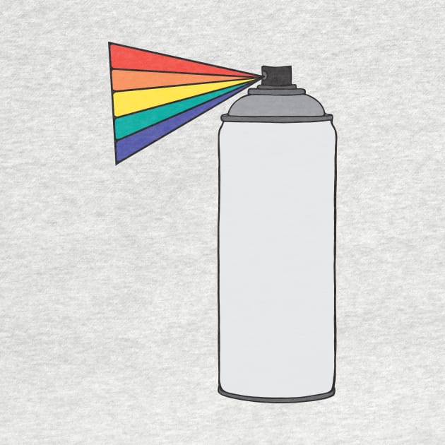 Rainbow Graffiti Spray Can by murialbezanson